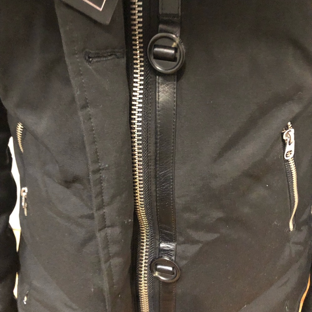 Mackage Black Jacket with Brown Fur Trim - Picture 4 of 8